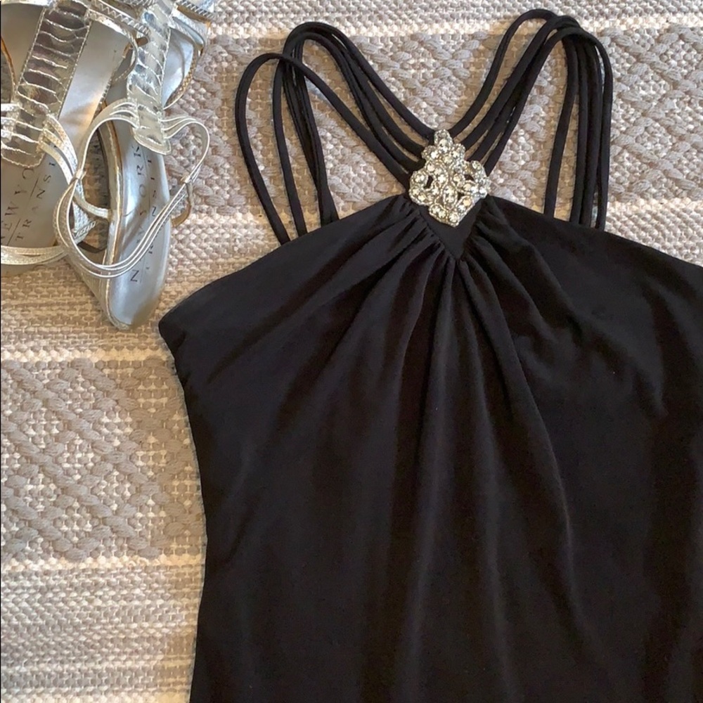 Black Jessica McClintock for Gunne Sax Gown Dress